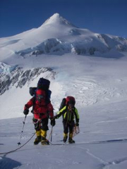 Approaching High Camp on Mt. Vinson, Antarctica