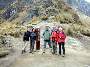 All happy at the Dead Womans Pass, 4200m high in the Andes!